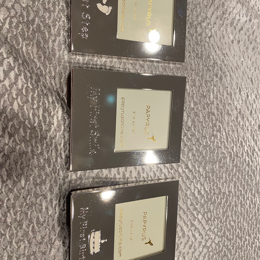 Papyrus Gift Set of Silver Baby Frames